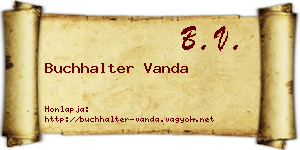 Buchhalter Vanda névjegykártya